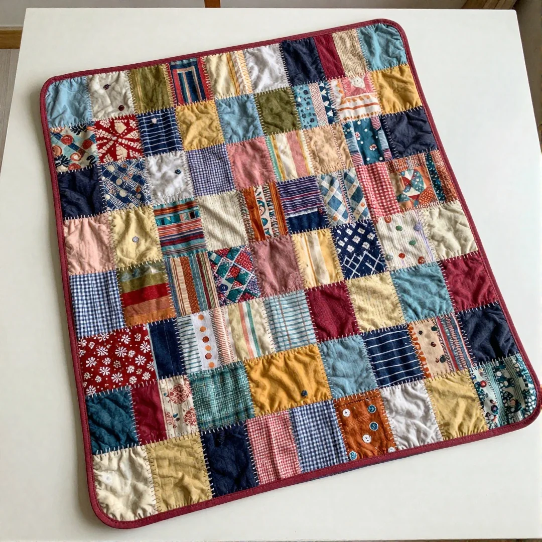 Scrap Fabric Blanket - how to sew a baby blanket step by step