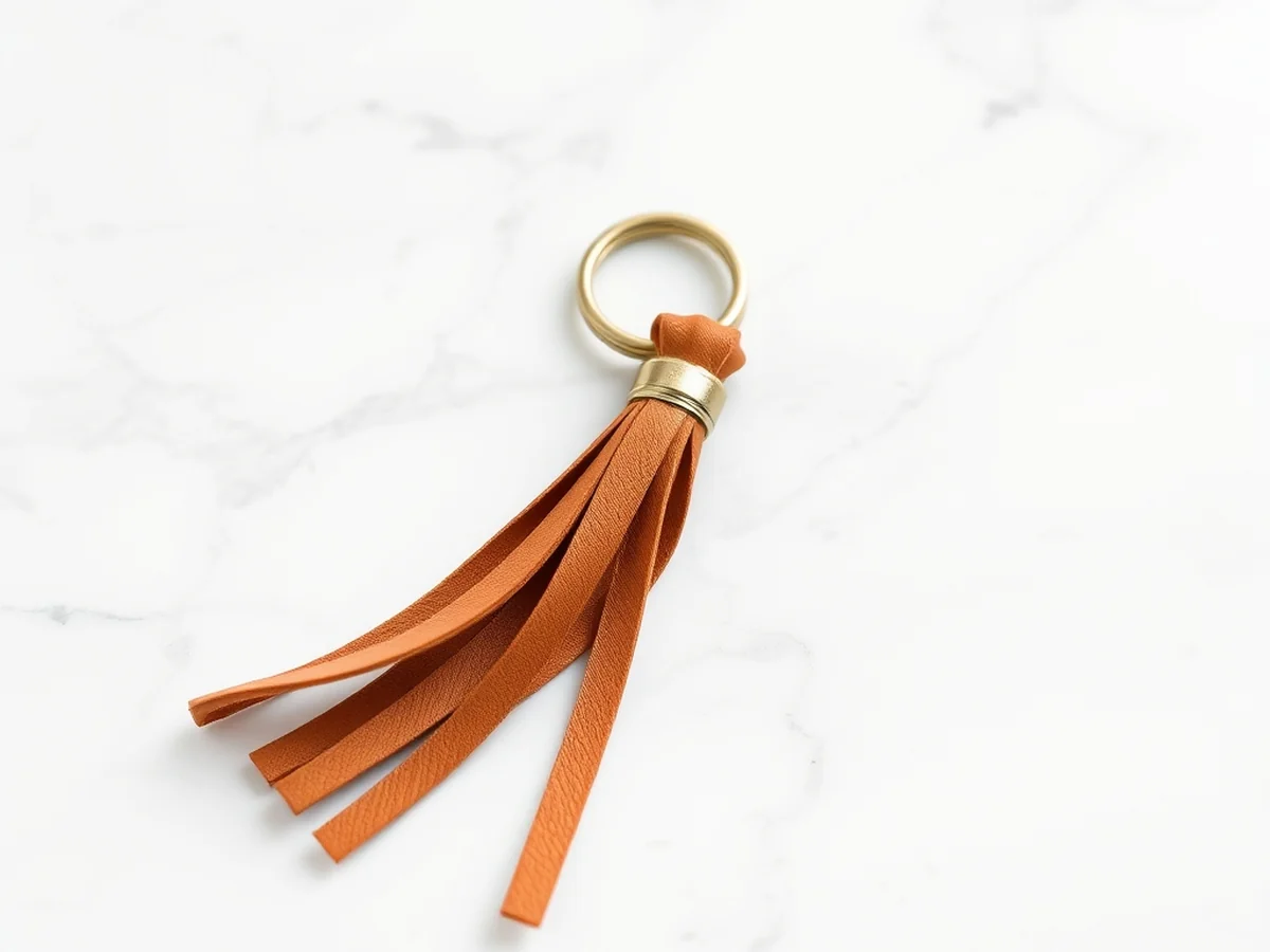 Leather Tassel Keychain - keychains diy