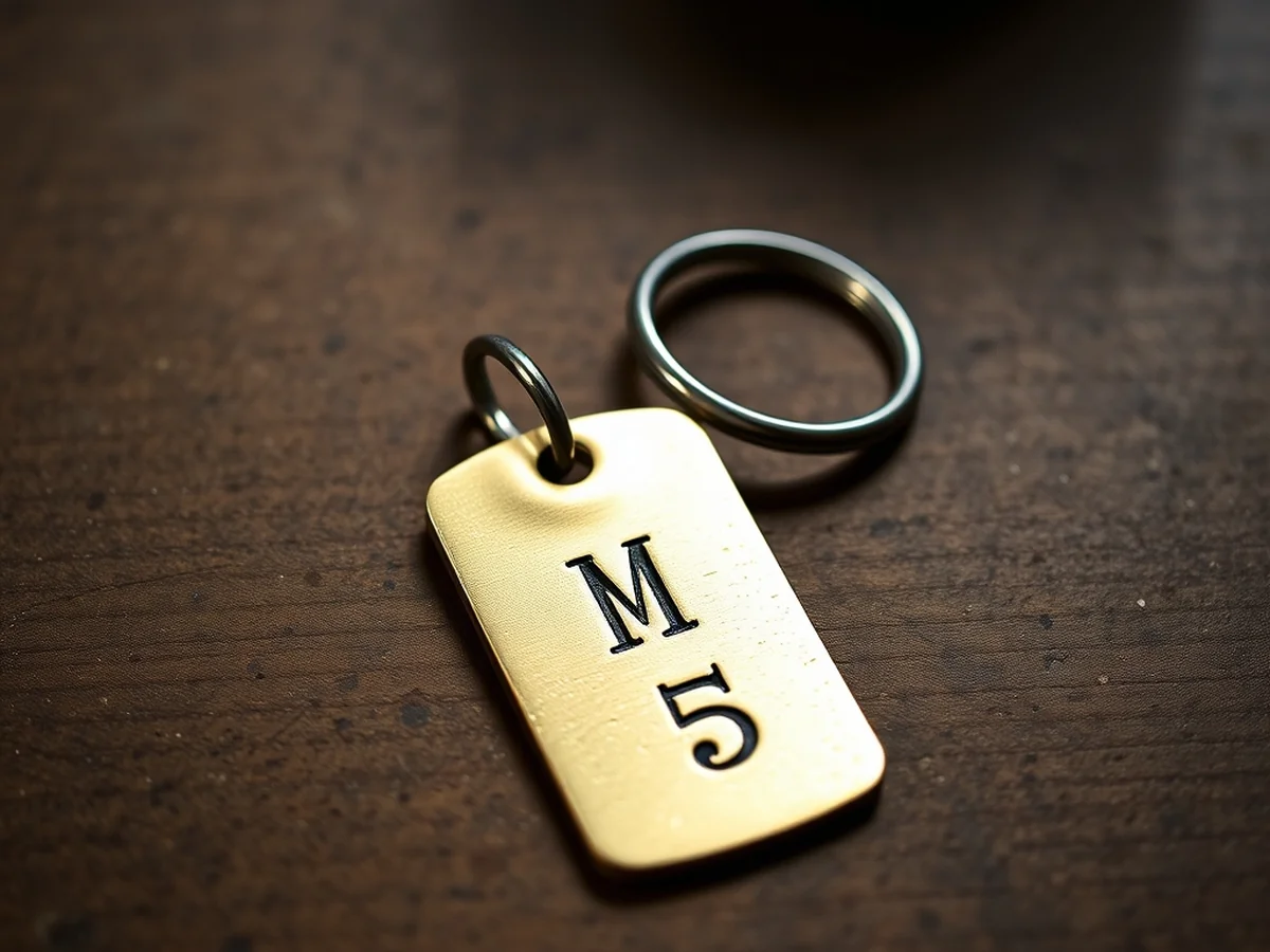 Minimalist Metal Tag - keychains diy
