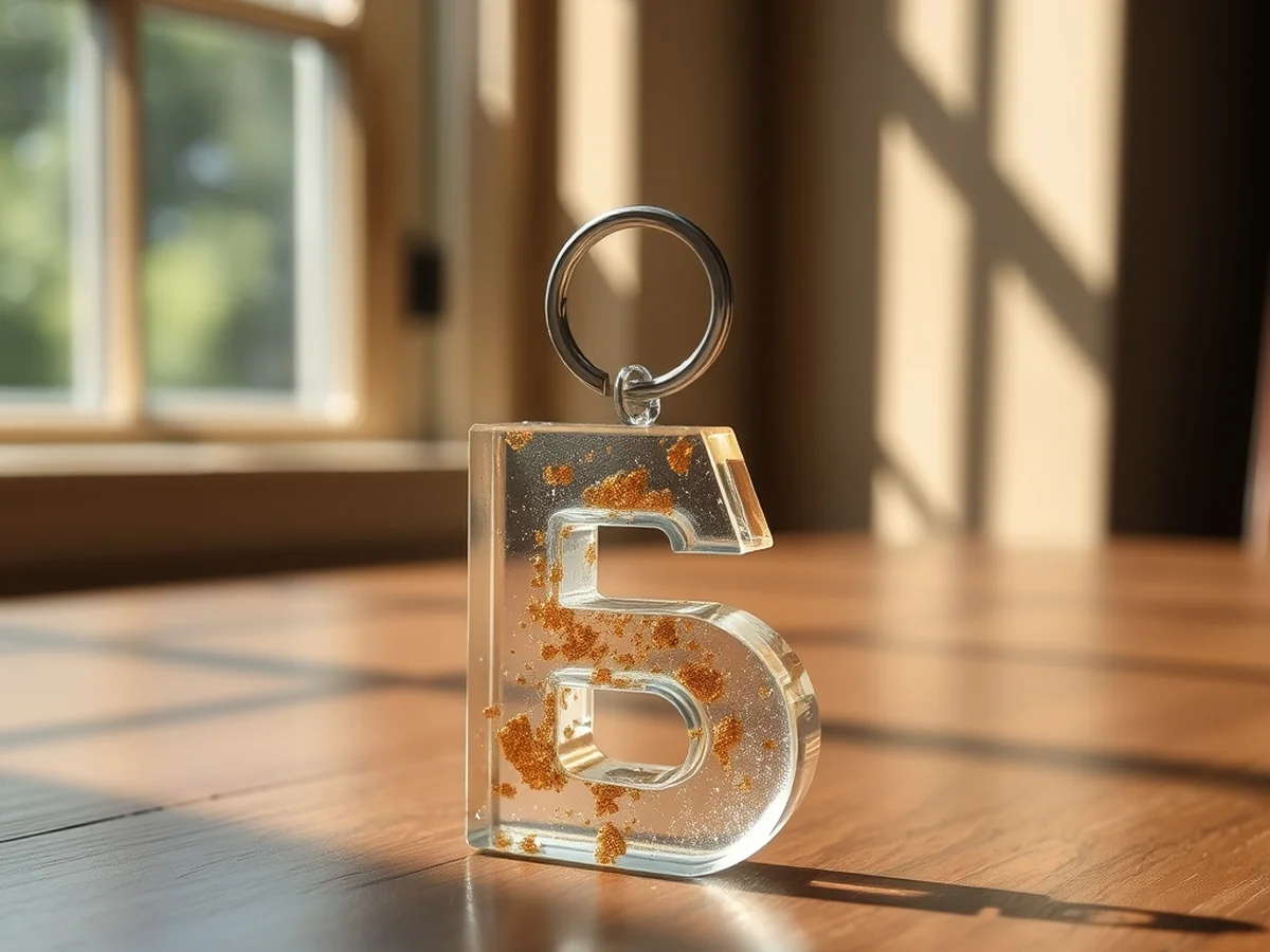 Resin Initial Charm - keychains diy