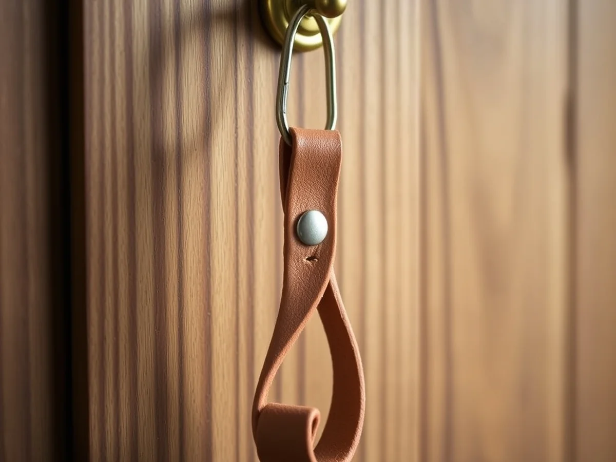 Simple Leather Loop Keychain - keychains diy