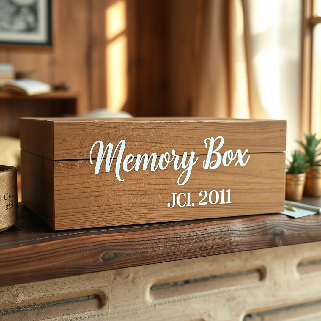Freehand Painted Details - memory box ideas diy paint