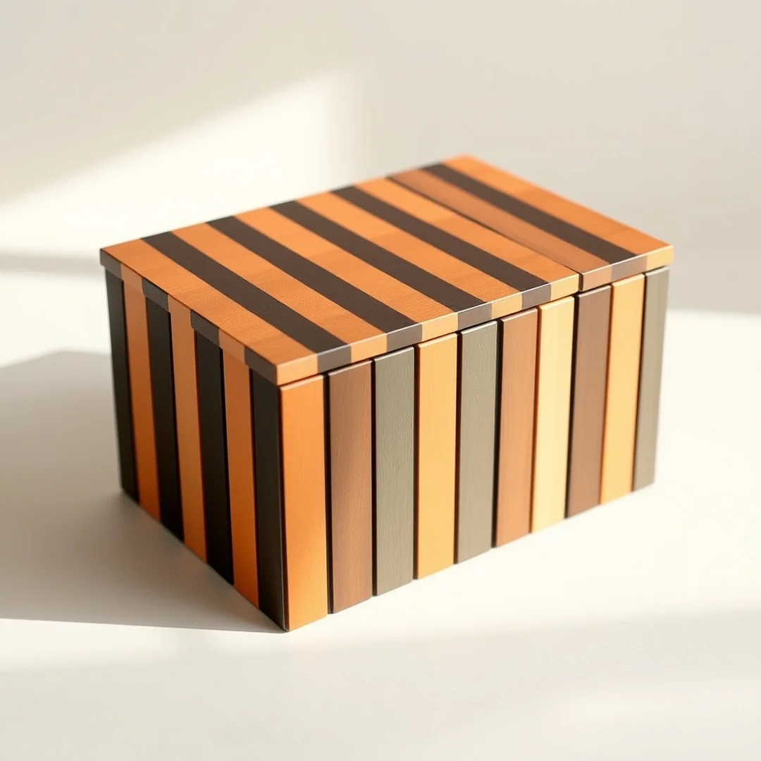 Striped Keepsake Box - memory box ideas diy paint