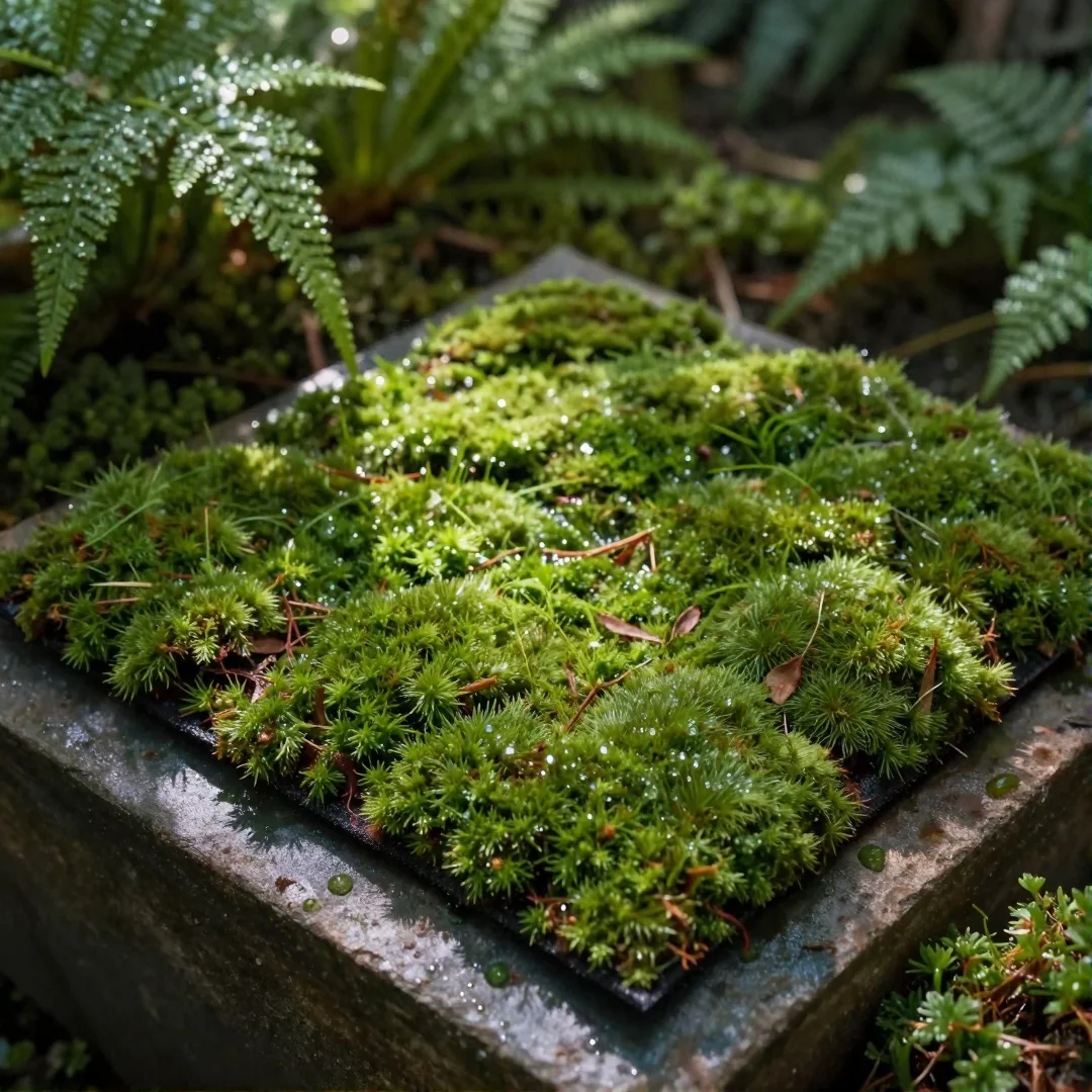 Sheet Moss Lawn - outdoor fairy garden diy