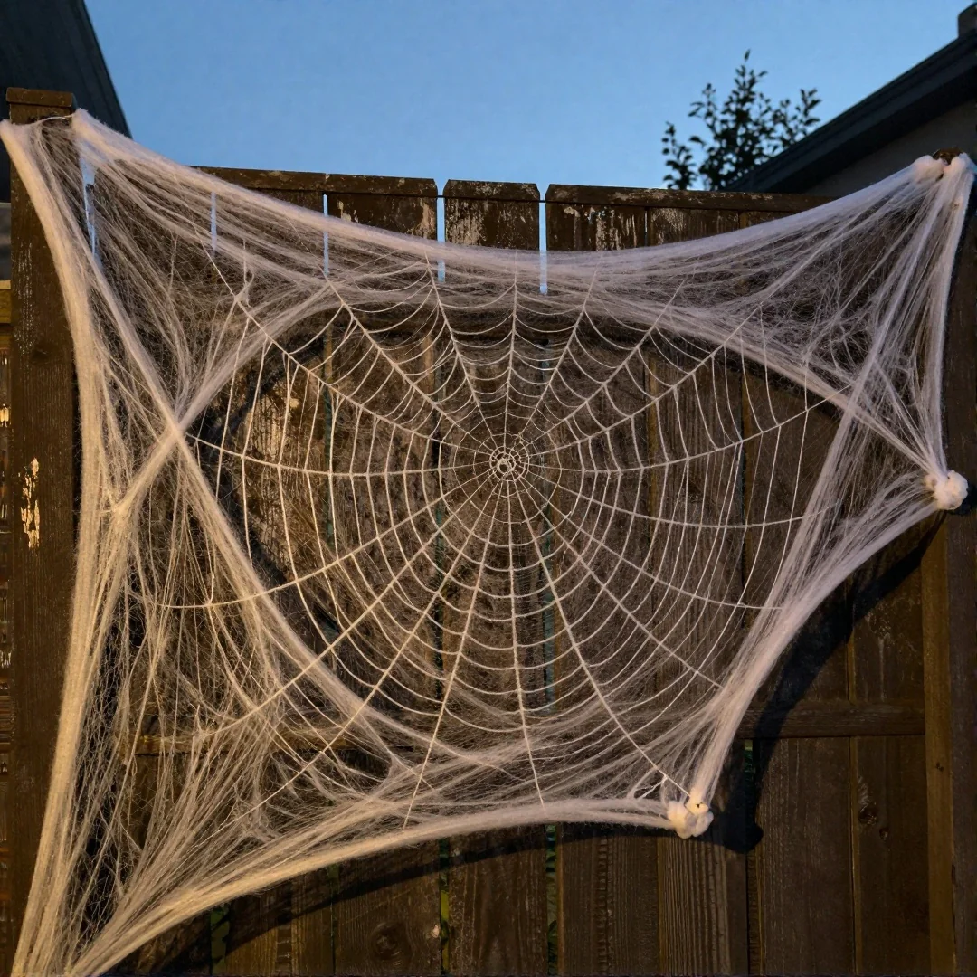 Realistic spider webs - spooky halloween outside decor 21 ideas to transform your yard