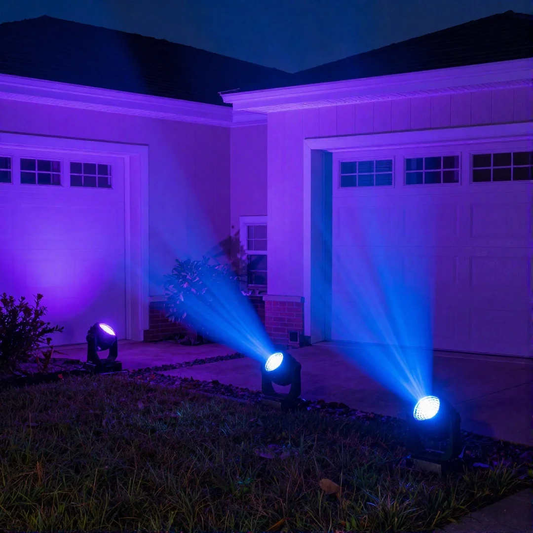 Cool LED spotlights - spooky halloween outside decor 21 ideas to transform your yard
