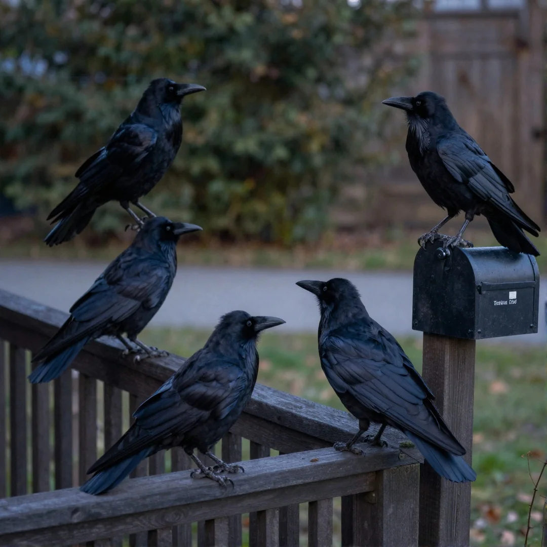 Faux feathered ravens - spooky halloween outside decor 21 ideas to transform your yard