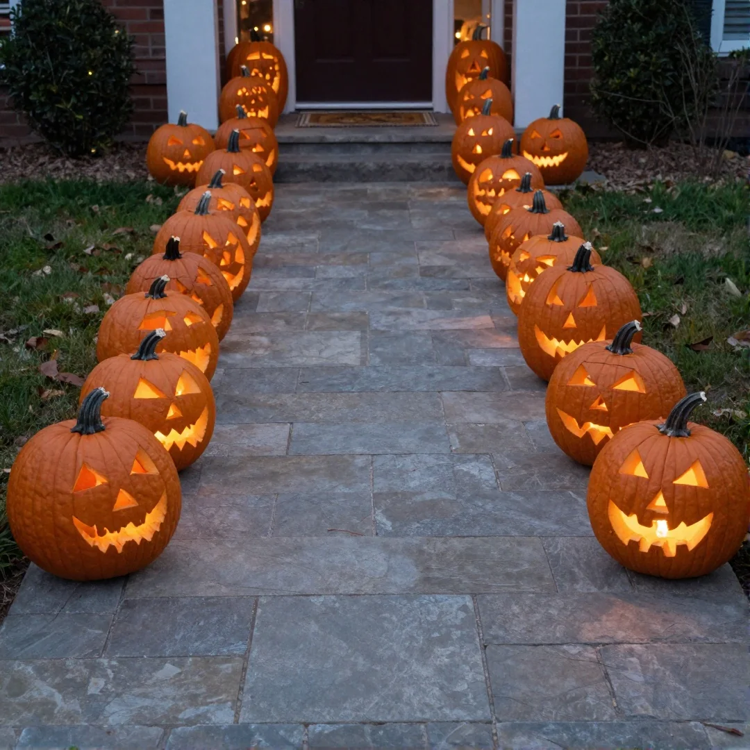 Carved jack o lanterns - spooky halloween outside decor 21 ideas to transform your yard