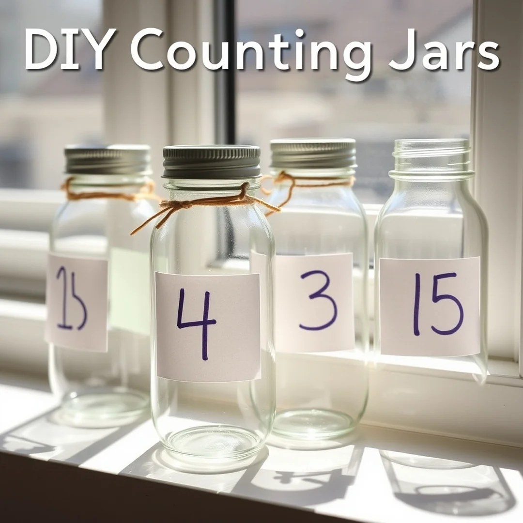 DIY Counting Jars - toddler learning activities