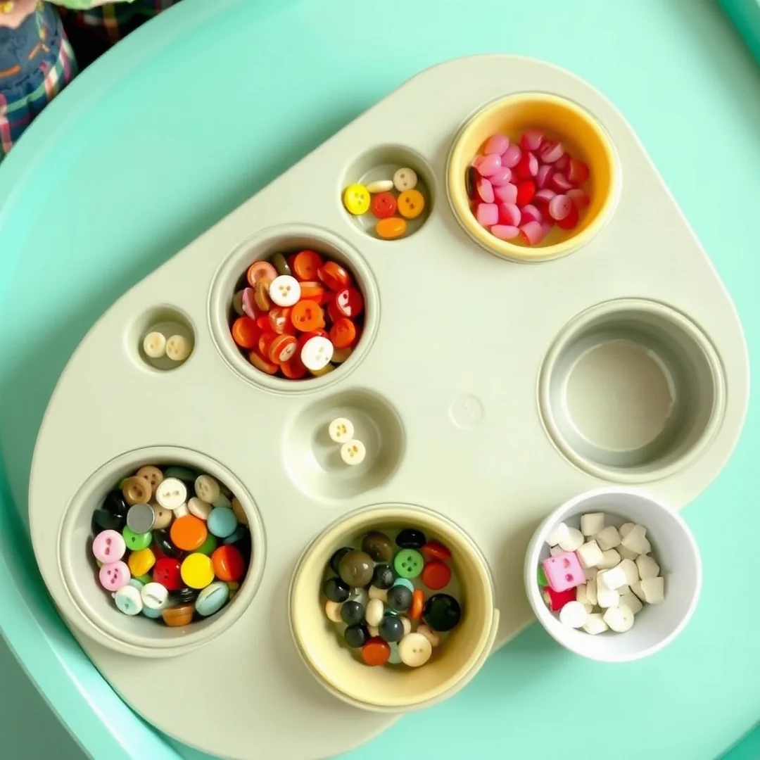 Sorting Tray Organization - toddler learning activities