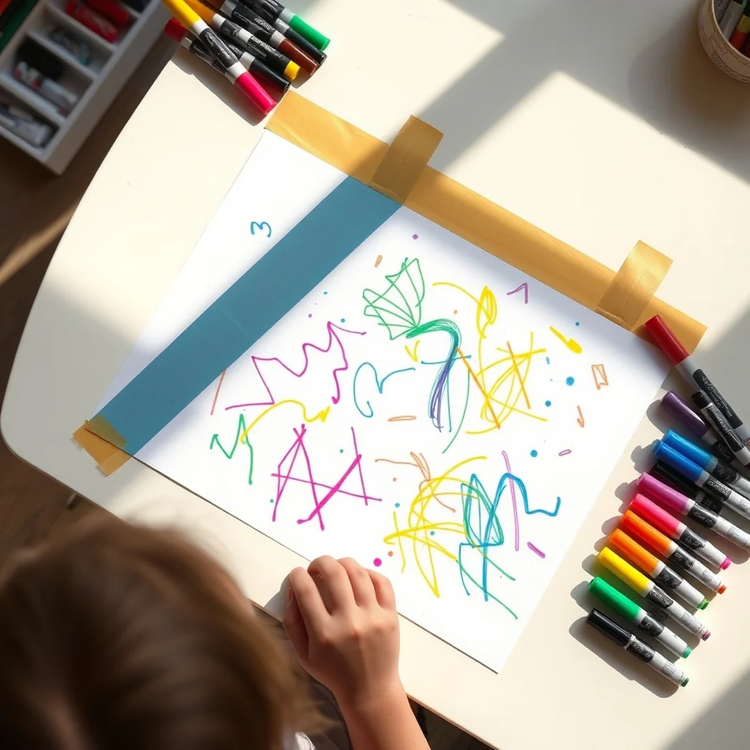 Washable Marker Art - toddler learning activities
