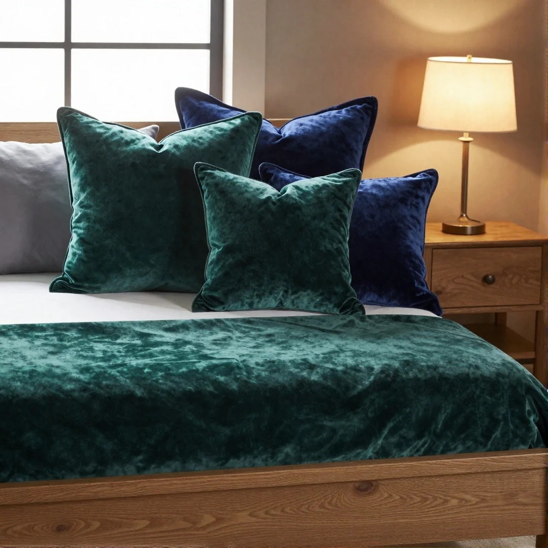 Velvet Throw Pillow - transform your space with these inspiring bedroom decor 25 ideas