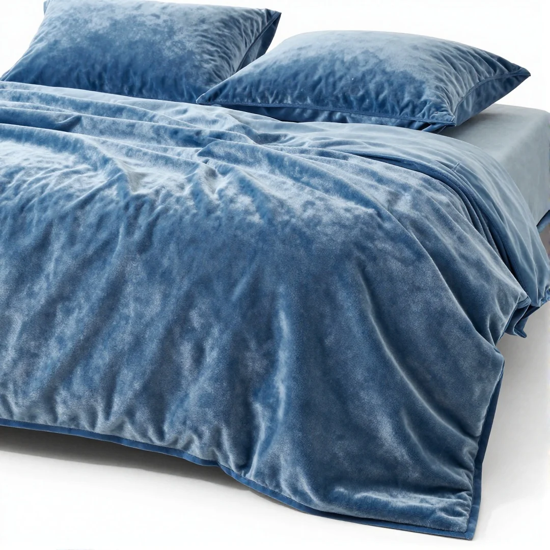 Icy Blue Velvet Linens - winter wonderland baby shower