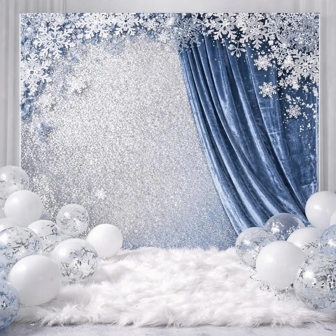 Snowflake Photo Booth - winter wonderland baby shower