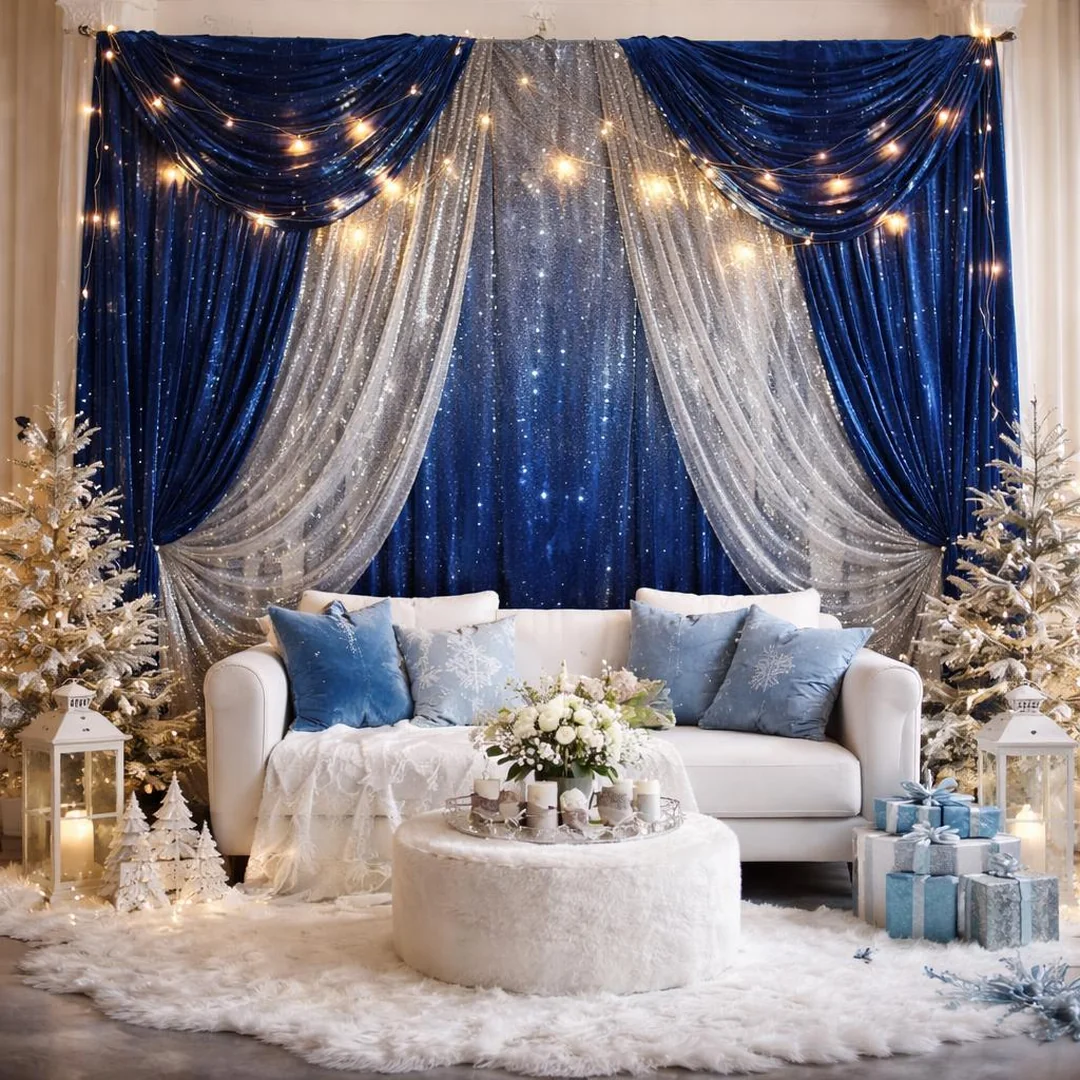 Winter Wonderland Backdrop - winter wonderland baby shower